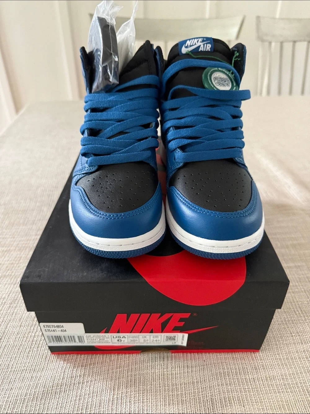 Nike Air Jordan 1 high in Blue and Black